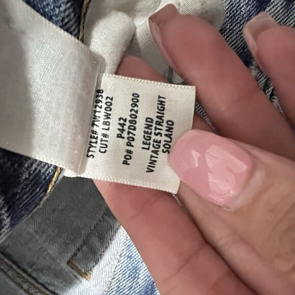 Legend Lucky Brand Solano Jeans Size 2 / 26 Blue Vintage Straight Mixed Denim - Picture 12 of 12